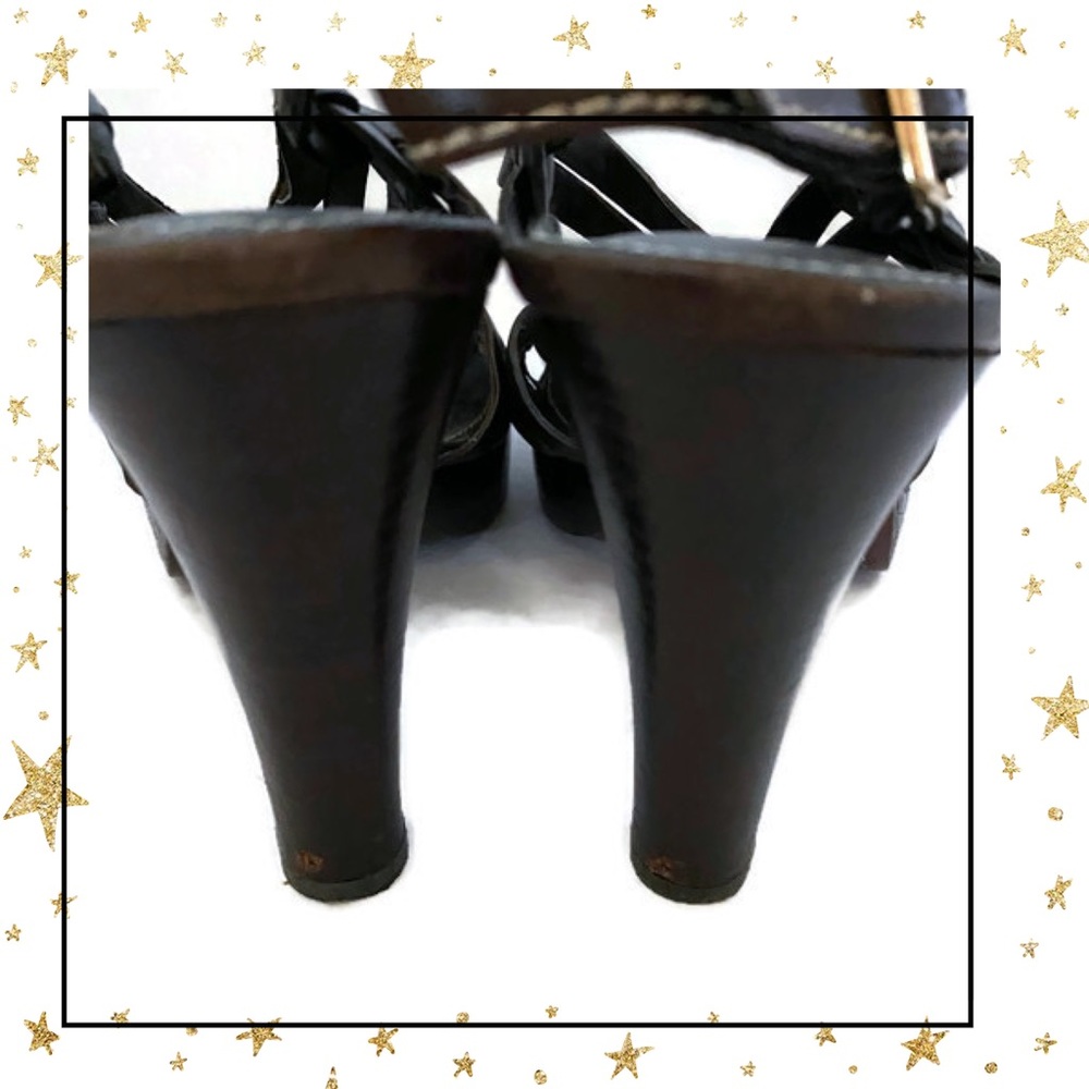 Lauren by Ralph Lauren Brown Leather Heels 7.5 - Picture 6 of 7